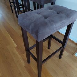 Brown Upholstered Bar/Counter Stools