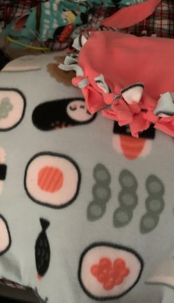 Sushi print blanket... your choice $50