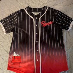 Peanuts Jersey Snoopy Sz Meduim
