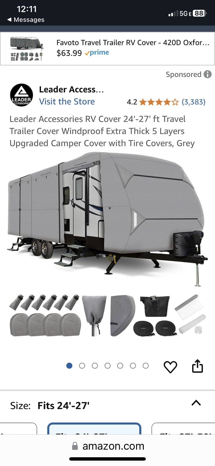 RV Cover For Travel Trailer