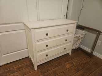 Bedroom nightstand and chest of drawers.