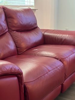 Red sofas