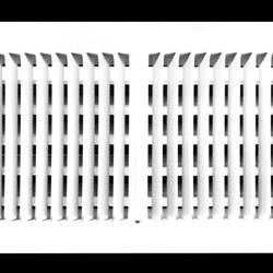 2 Pk HVAC Premium White Flat Stamp Grille - 2 Way Size 16" X 8"