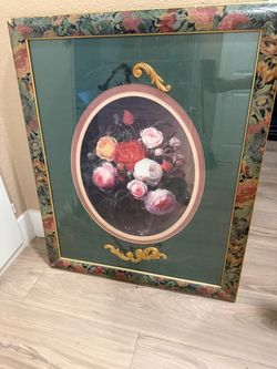 Framed floral art print