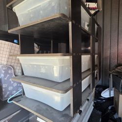 4 Slot Snake Rack With Back Heat. 41qt Tubs