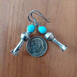 Navajo Squash Blossom  Earrings 