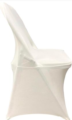 Spandex Folding Chair Covers 100pcs  Ivory