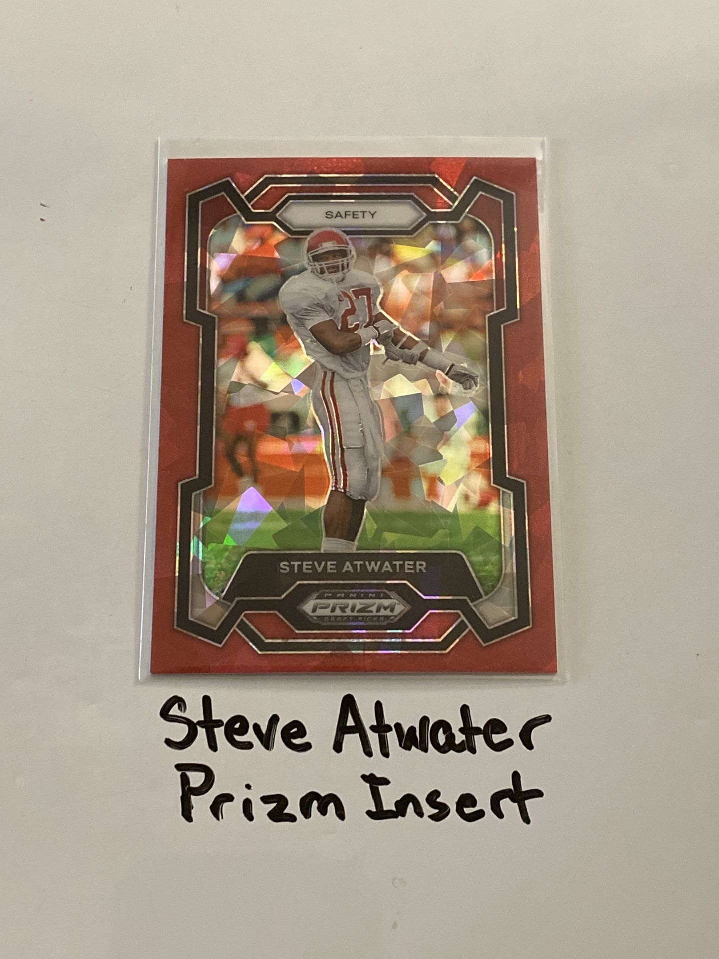 Steve Atwater Denver Broncos Hall of Fame Safety Prizm Short Print Insert Card. 
