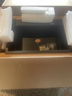 KRAUS 33” Black Metallic Drop In Sink