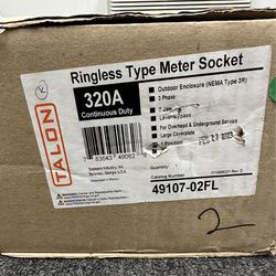 320 amp Continuous Duty three phase ringless meter can