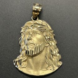 14K Jesus Pendant 