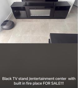 TV stand with fireplace