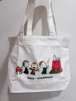 Starbucks + Snoopy tote bag