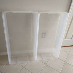 Storage Clear Bins Underneath Bed 2 Of Them