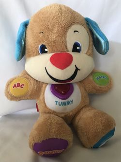 Baby teaching stuff animal