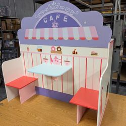 Kids Play Kitchen & Cafe Restaurant Wooden Pretend Cooking Playset Toy