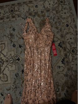 Rose gold long dress