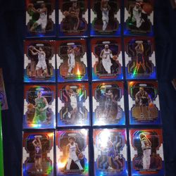 Red White And Blue Panini Prizm Basketball Cards