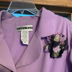 Lavender 2 Pc Printed Jacket & shirt