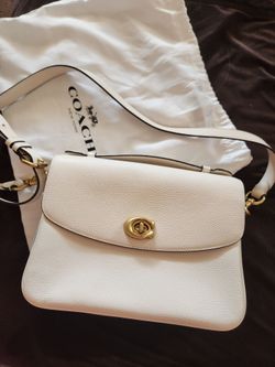 Coach White Leather Crossbody Bag, NEW!