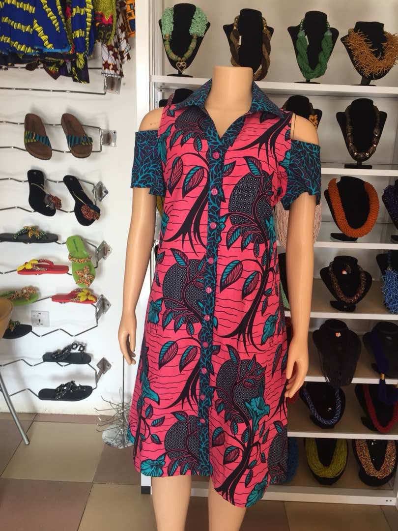 African print dress - size 12