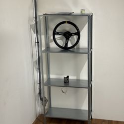 Steel Shelving Unit - Modern Metal Minimalist Shelf