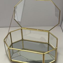Glass Keepsake Organizer - Vintage Octagon