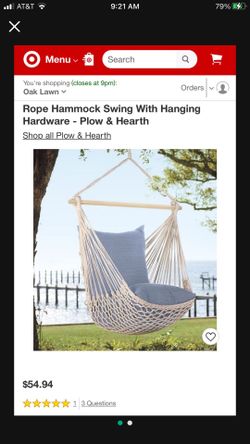 TARGET ROPE HAMMOCK SWING - BRAND NEW
