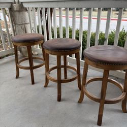 Leather top stools