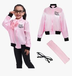 Pink Ladies Girls Costume