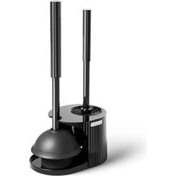 2 in 1 Toilet Plunger and Brush Set，Extended Handle Plunger，Toilet Bowl Brush Plunger Set,Bathroom Cleaning Tools ，Toilet Brush Plunger Combo，Cleaning