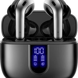 ☆ TAGRY Bluetooth Headphones True Wireless Earbuds 60H Playback LED Power Display Earphones with Wireless Charging Case IPX5 Waterproof in-Ear Ear bud