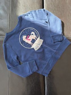 Jumping Beans - Girl’s Blue Sweatshirt with Snow Globe Design