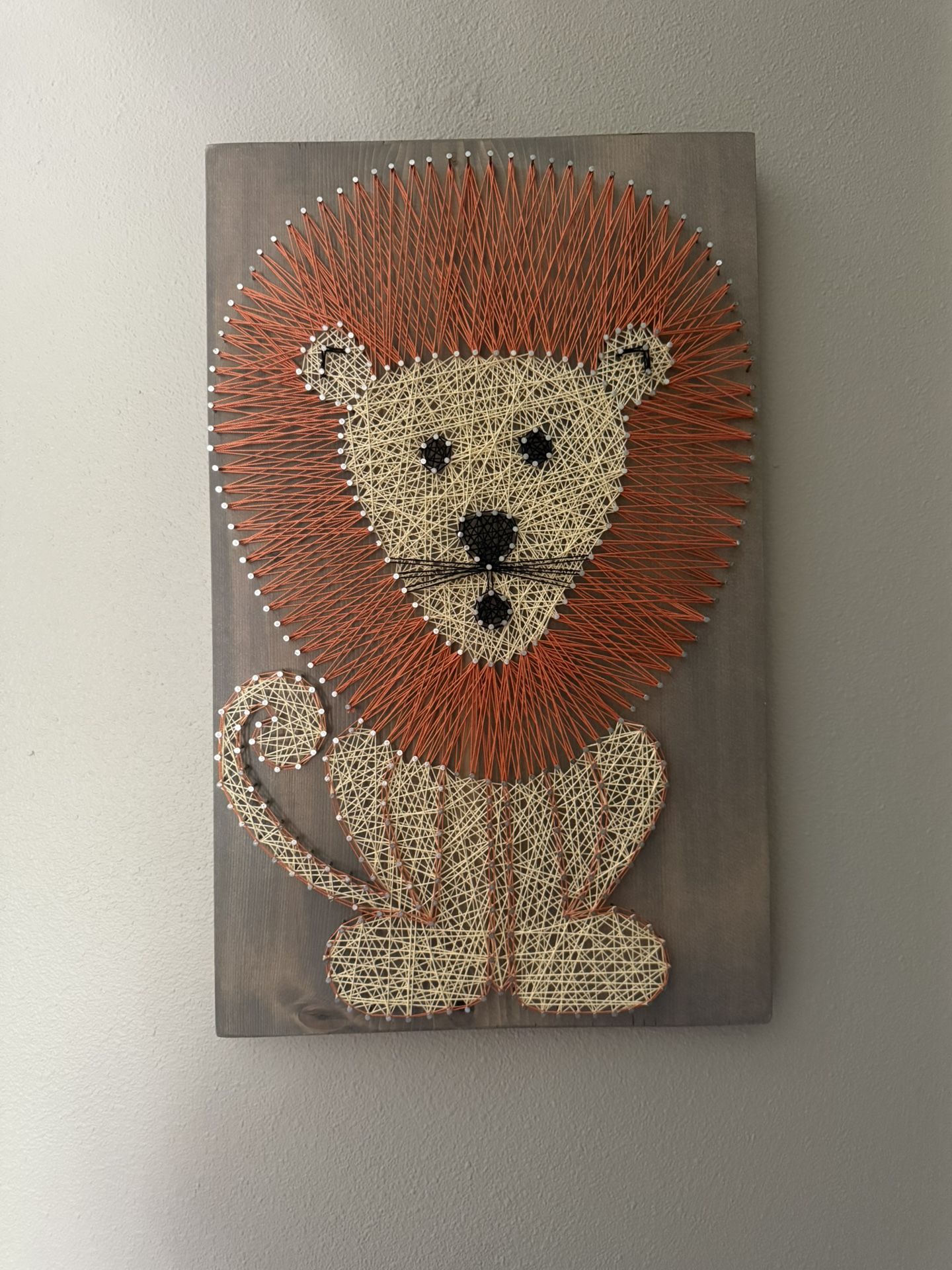 Vintage Lion String Art