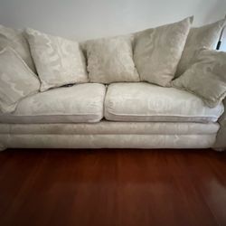 Off-White Upholstered Couch 
