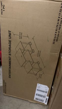 BLACK/BROWN BRAND NEW TV STAND