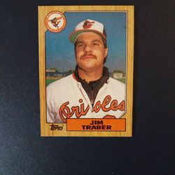 Jim Traber 1987 Topps Baseball Card