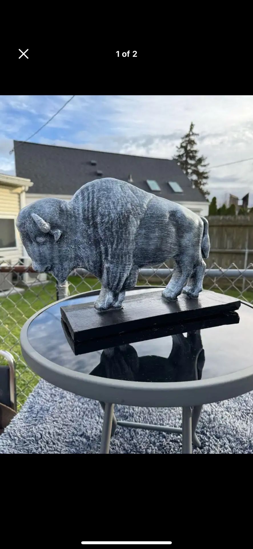 The Old Gray Buffalo Statue