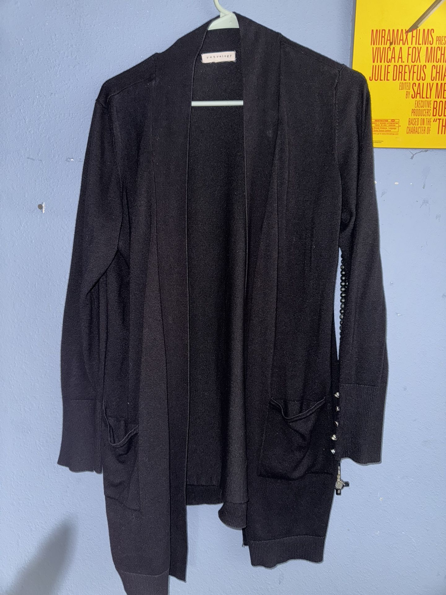Size L Black Cardigan