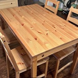 wood table set 