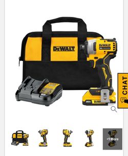 Dewalt.. it comes with battery and charging port.