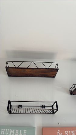 On the wall shelves