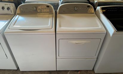 Whirlpool Washer and Dryer Electric Sets White Large Capacity
