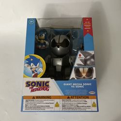 Giant Mecha Sonic Vs Sonic Toy Figure Sega Jakks Pacific