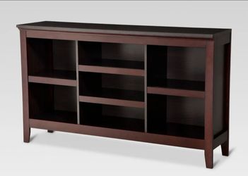 Carson Horizontal Bookcase with Adjustable Shelves Espresso Brown