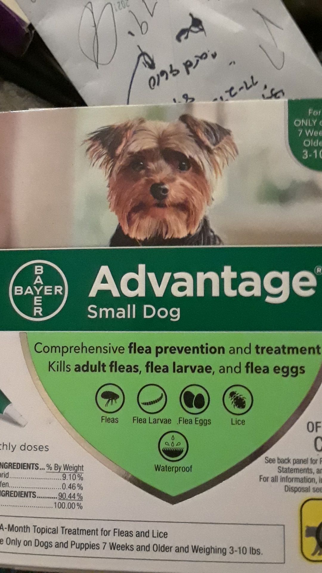 Brand new in box small dogs kill split young adult Fleas flea larvae flea eggs for monthly doses paid $44 for him will take 25