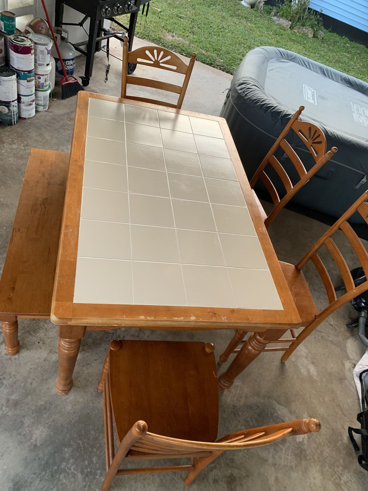 Kitchen Table With Chairs And Bench