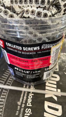 #6 c 1-1/4 drywall screws fine thread