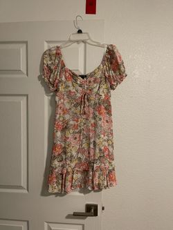 Floral Pastel Mini Dress Medium
