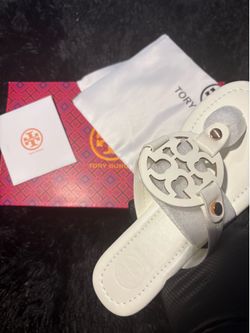white tory burch sandals SIZE 8.5